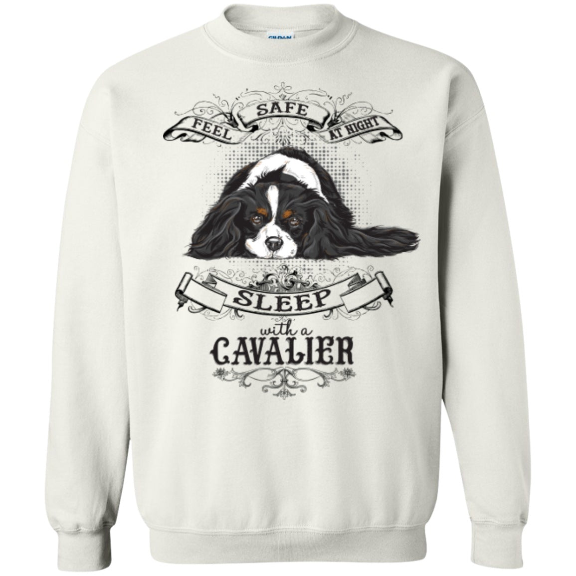 Feel Safe At Night Sleep With A Cavalier -- Pick your Tee or Hoodie - GoneBold.gift