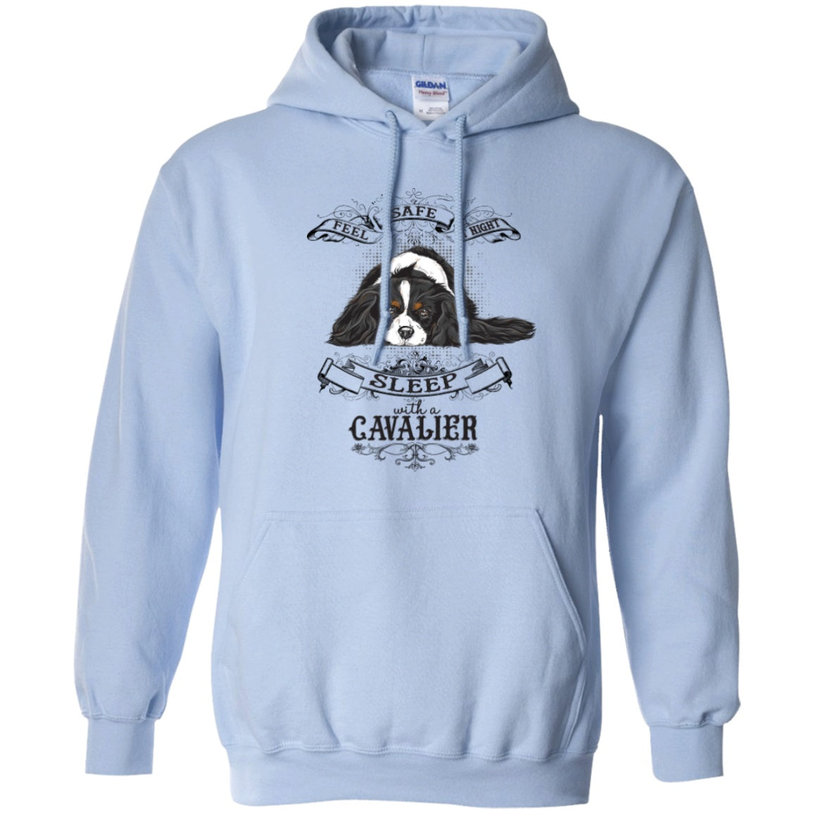 Feel Safe At Night Sleep With A Cavalier -- Pick your Tee or Hoodie - GoneBold.gift