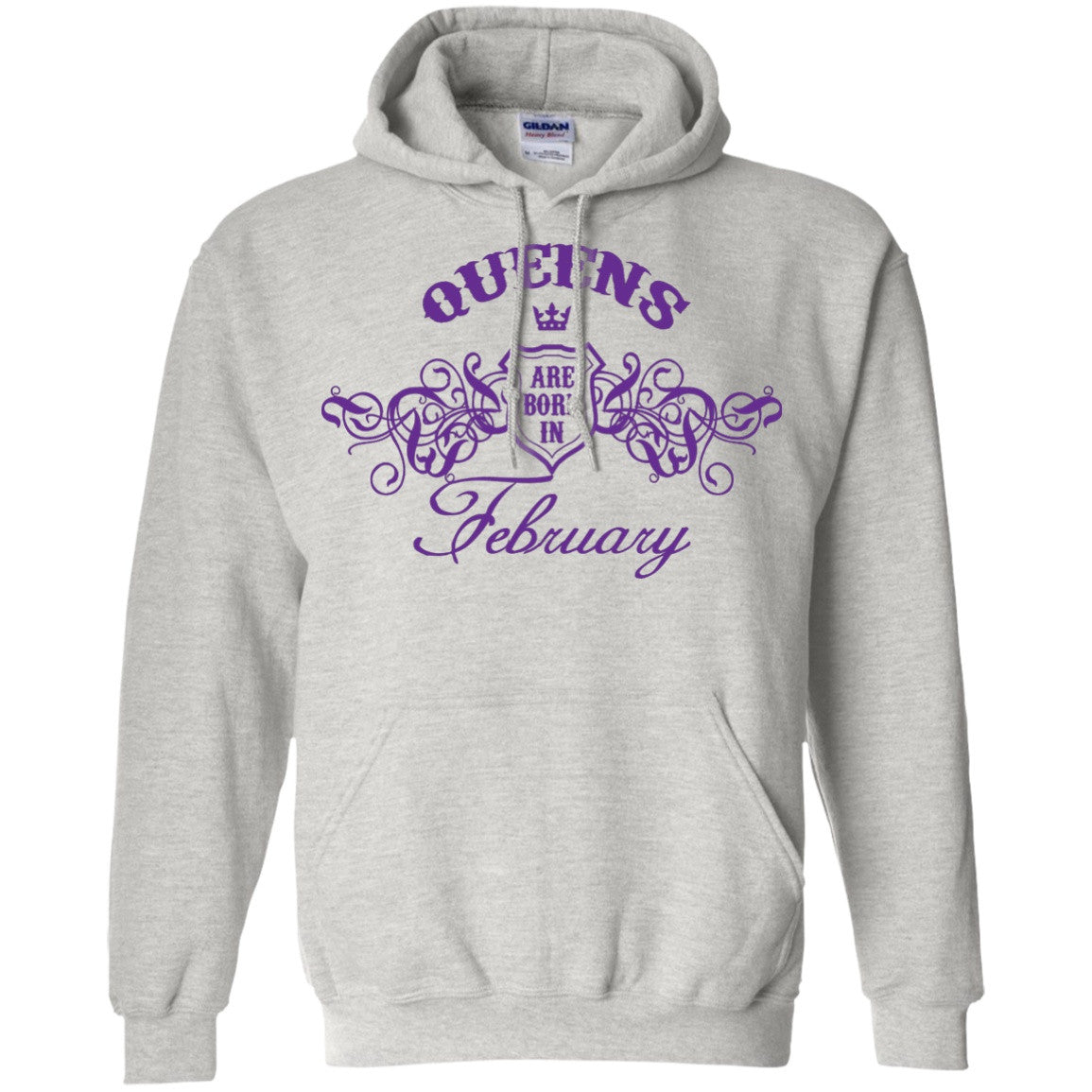 Queens Are Born In February - Purple Crown - Tees & Hoodies - GoneBold.gift