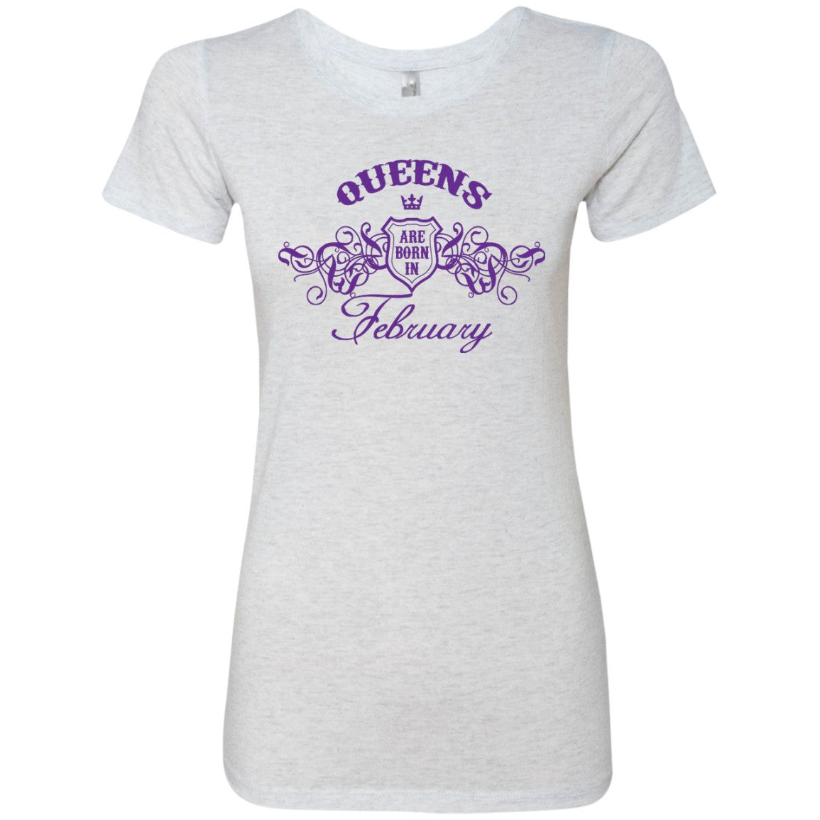 Queens Are Born In February - Purple Crown - Tees & Hoodies - GoneBold.gift