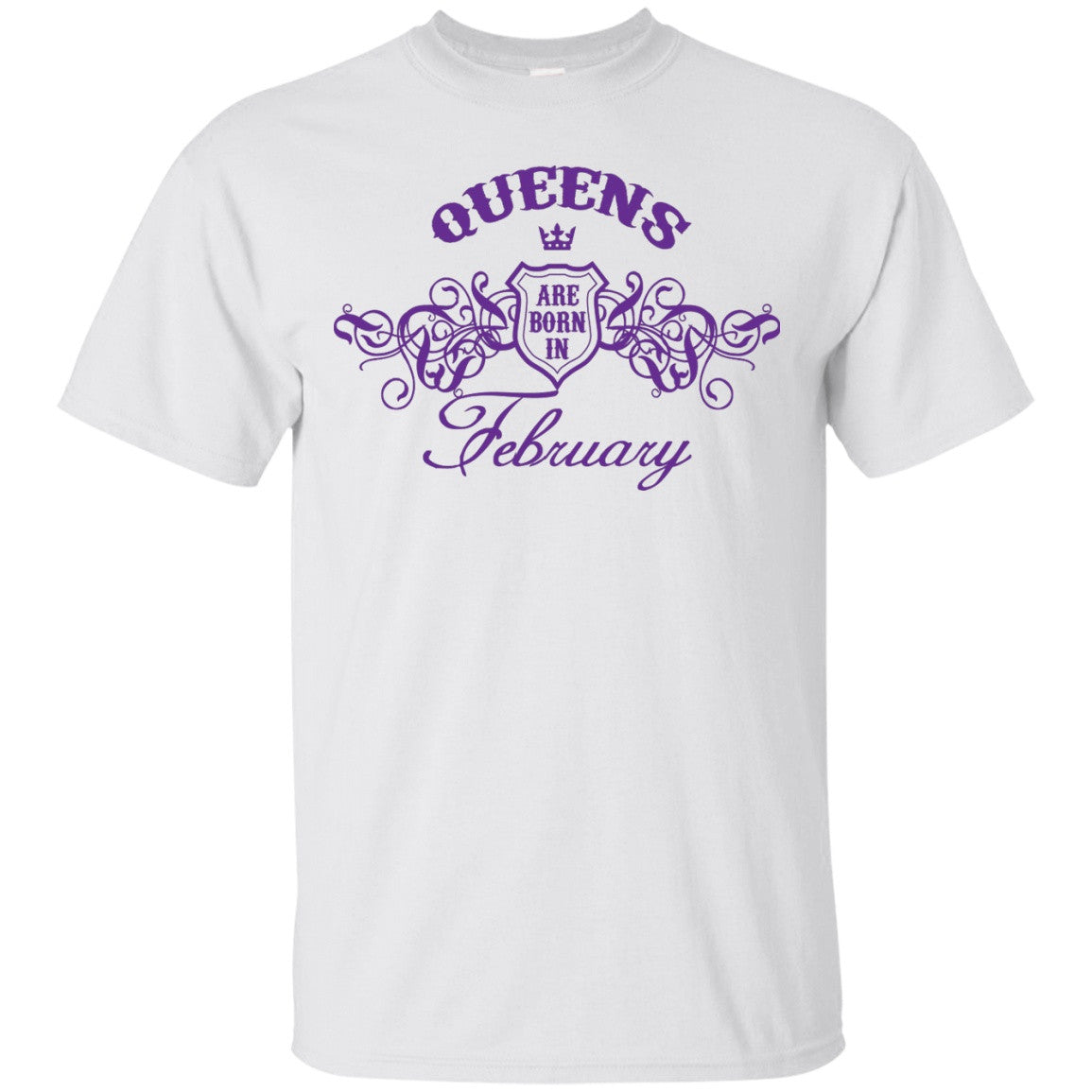 Queens Are Born In February - Purple Crown - Tees & Hoodies - GoneBold.gift
