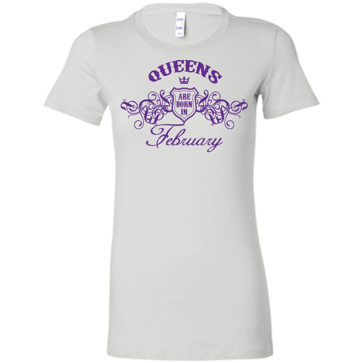 Queens Are Born In February - Purple Crown - Tees & Hoodies - GoneBold.gift
