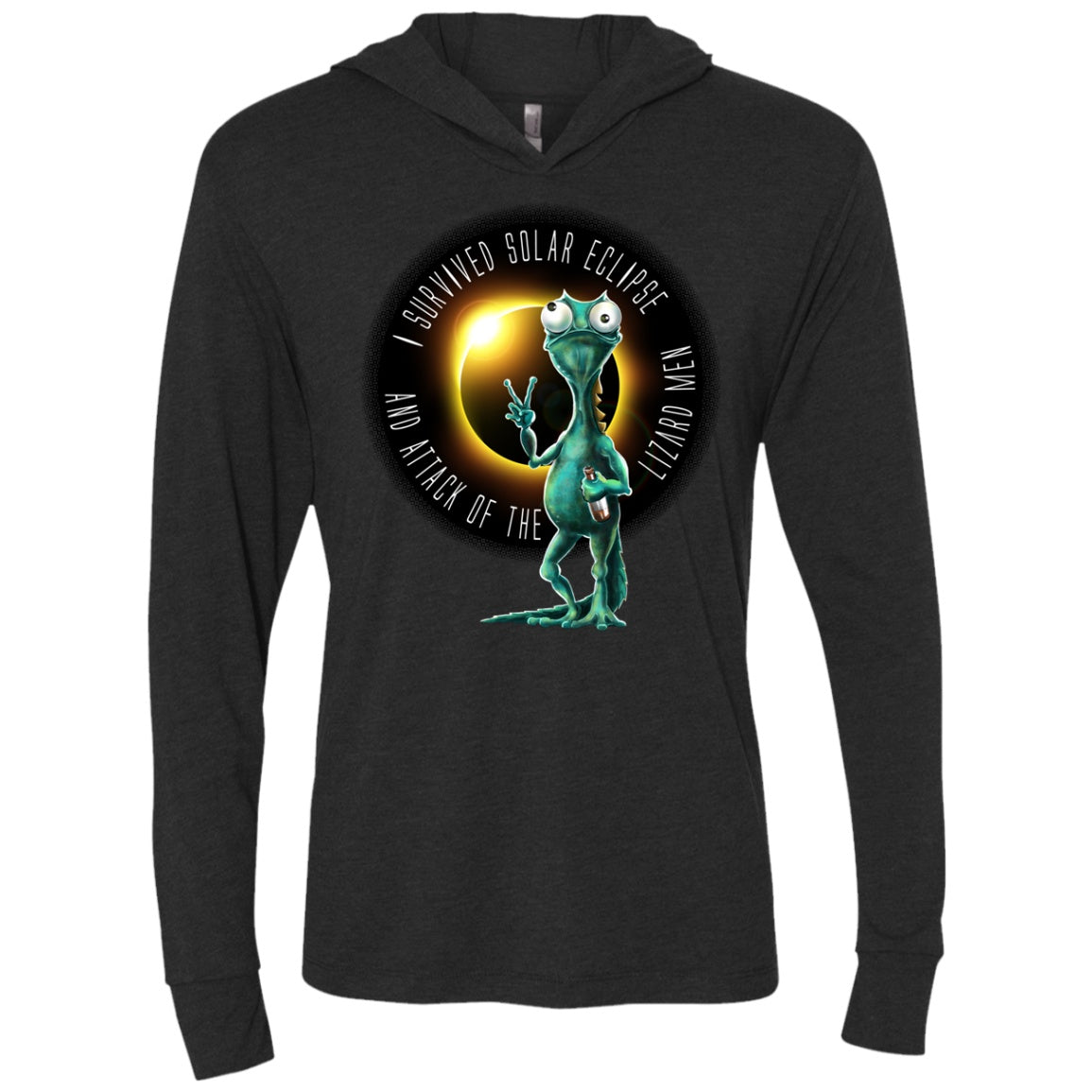 Solar Eclipse Hoodies Unisex -  Attack of the Lizardmen - GoneBold.gift