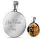 Ruby Cavalier King Charles Spaniel Oval Pendant Necklace & Bangle - GoneBold.gift