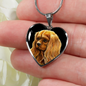 Ruby Cavalier King Charles Spaniel Heart Necklace & Bangle - GoneBold.gift