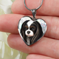 Cavalier King Charles Spaniel Jewelry - Tricolor Cavalier Luxury Stainless Steal Necklace and Bangle - GoneBold.gift