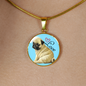 Pug Love 18K Real Gold Finish Necklace With Pendant (Engrave Option Available) - GoneBold.gift