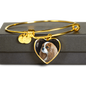 Optional Engraving Cavalier 18k Gold Finish Necklace and Bangle - GoneBold.gift