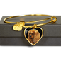 Ruby Cavalier King Charles Spaniel Heart Necklace & Bangle - GoneBold.gift