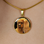 Ruby Cavalier King Charles Spaniel Oval Pendant Necklace & Bangle - GoneBold.gift