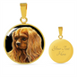 Ruby Cavalier King Charles Spaniel Oval Pendant Necklace & Bangle - GoneBold.gift