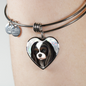 Cavalier King Charles Spaniel Jewelry - Tricolor Cavalier Luxury Stainless Steal Necklace and Bangle - GoneBold.gift