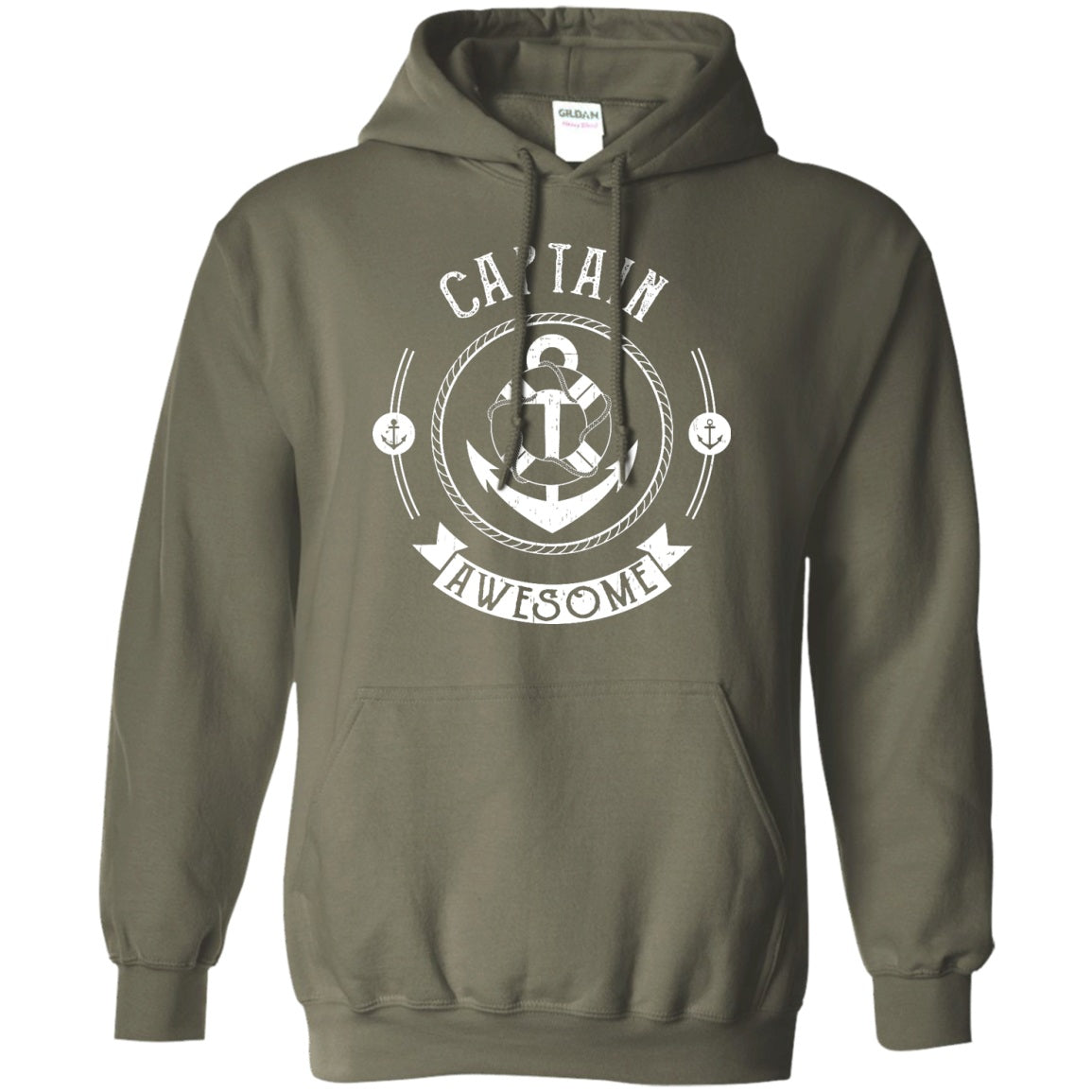 Captain Awesome Pullover Hoodie 8 oz - GoneBold.gift