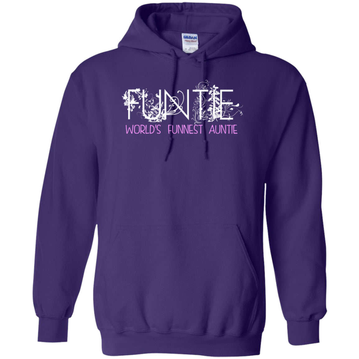 Funtie - World's Funnest Auntie -Pullover Hoodie 8 oz - GoneBold.gift