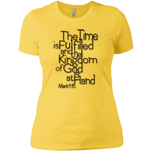 The Time Is Fulfilled - Next Level Ladies' Boyfriend Tee - GoneBold.gift